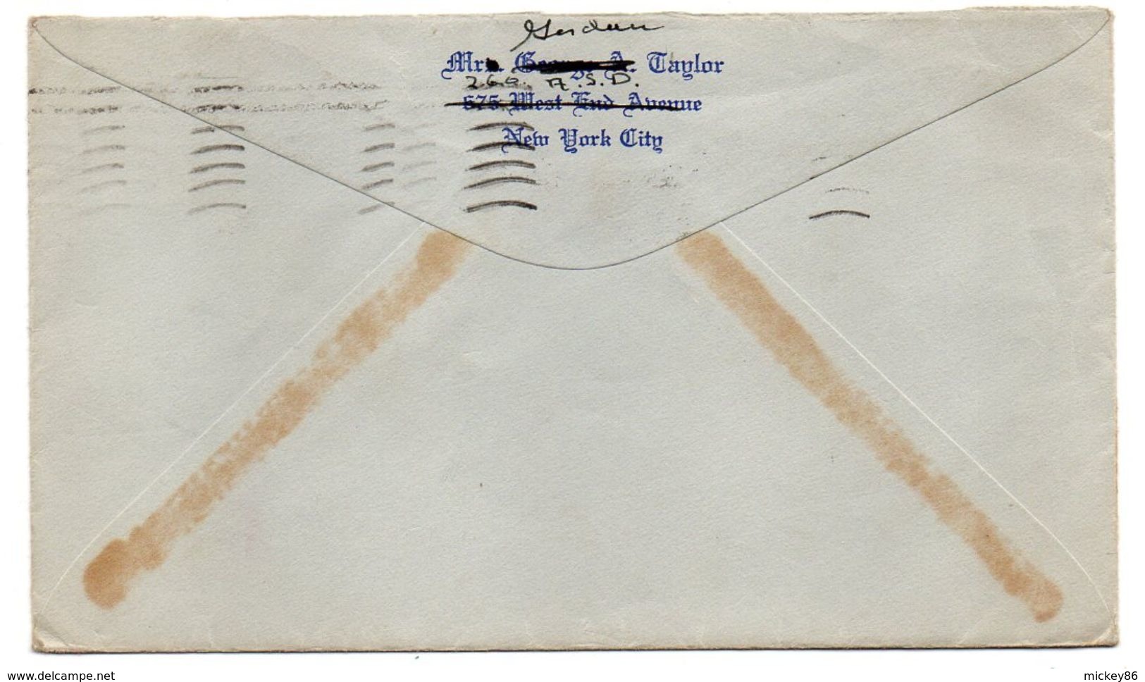 USA--1934--Lettre De NEW-YORK  Pour WASHINGTON - Timbre Seul Sur Lettre -- Beau Cachet Mécanique - Storia Postale