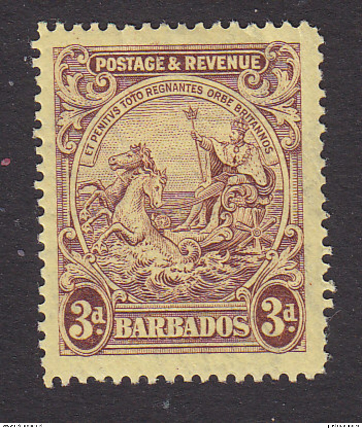 Barbados, Scott #171, Mint Hinged, Badge Of The Colony, Issued 1925 - Barbados (...-1966)
