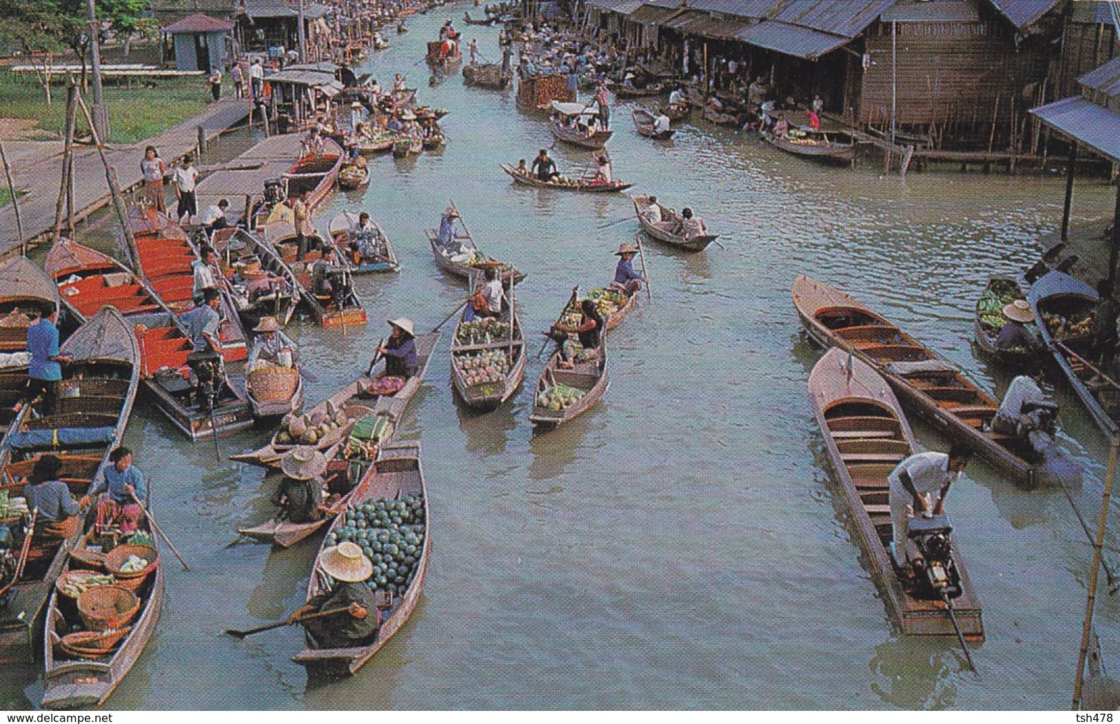 ASIE---THAILAND--wad Sai Floating Market Dhonburi---voir 2 Scans - Thaïlande