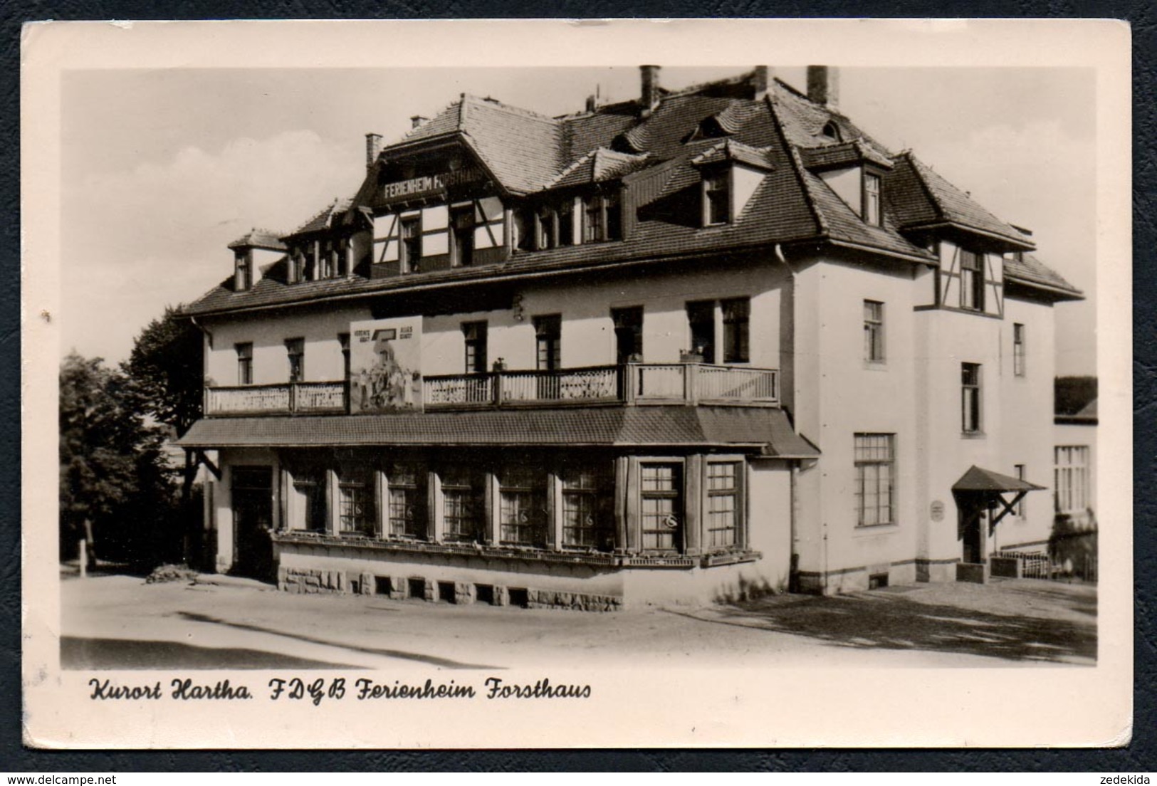 A6110 - Alte Foto Ansichtskarte - Hartha - FDGB Ferienheim Forsthaus - Adam - Gel 1956 - Hartha