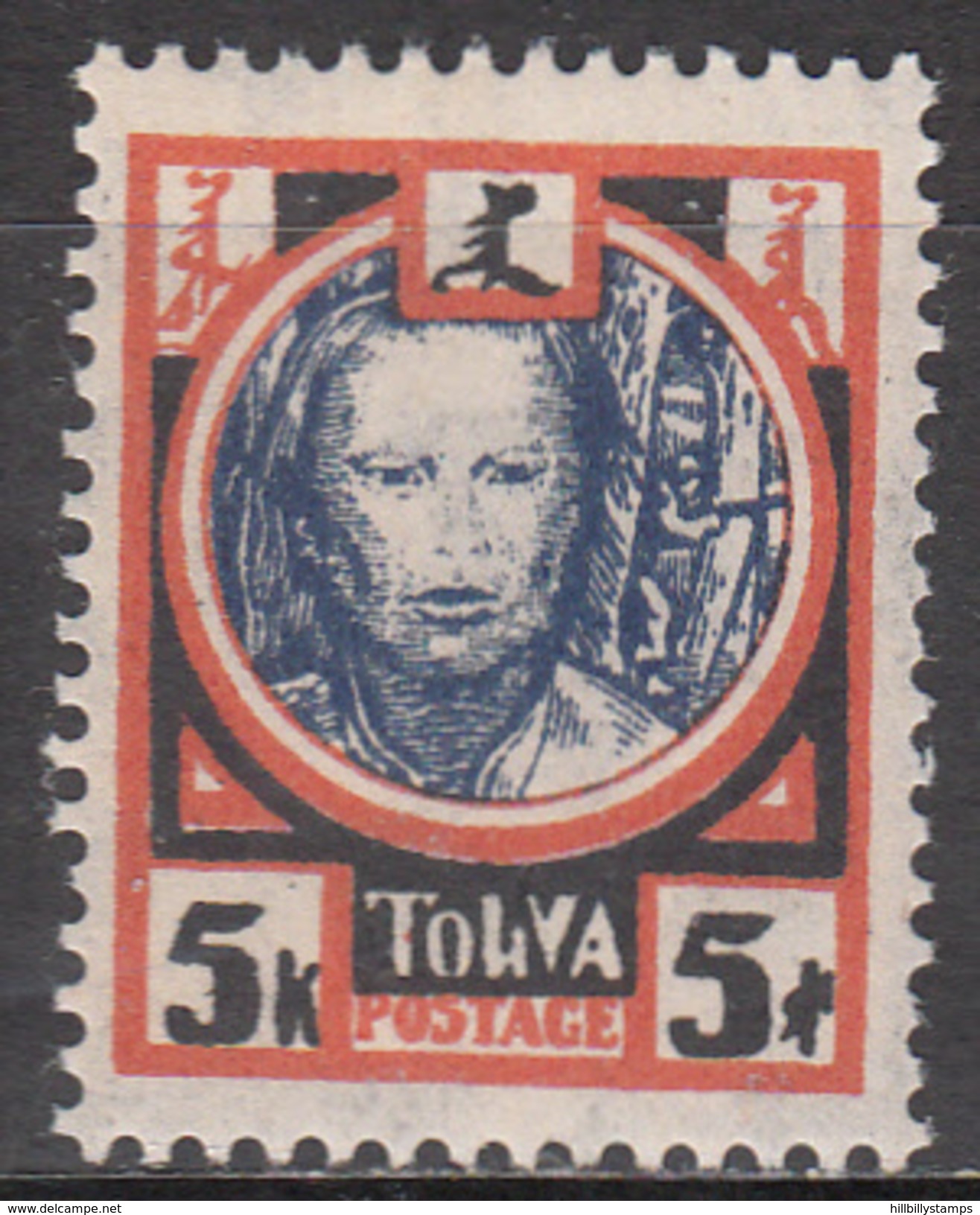 TANNA TUVA      SCOTT NO. 19    MINT HINGED      YEAR   1927 - Toeva