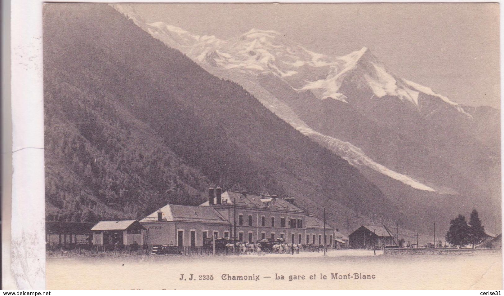 CPA - 2235. CHAMONIX  -  La Gare Et Le MONT BLANC - Chamonix-Mont-Blanc