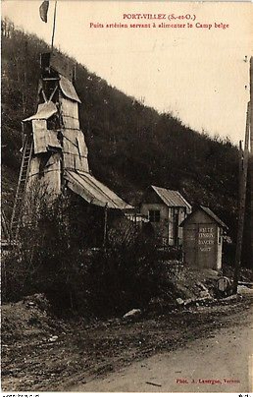 CPA PORT-VILLEZ - Puits Artésien Servant A Alimenter Le Camp Belge (215433) - Autres & Non Classés