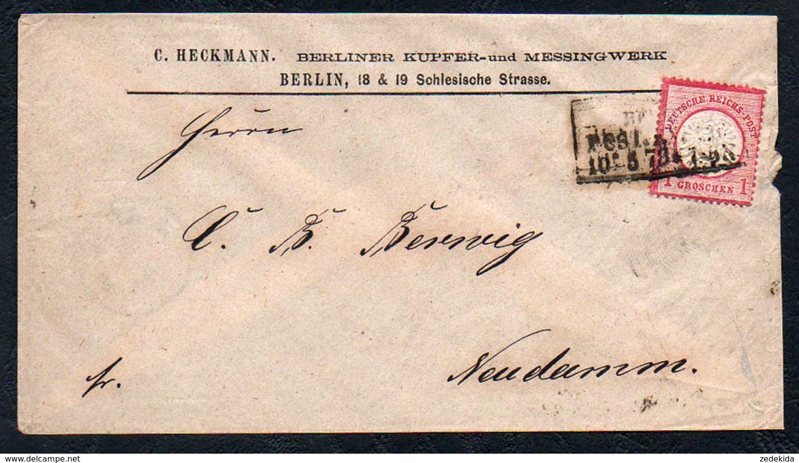 3247 - Alter Brief Beleg - Berlin - Neudamm 1878 ???? - Briefe U. Dokumente