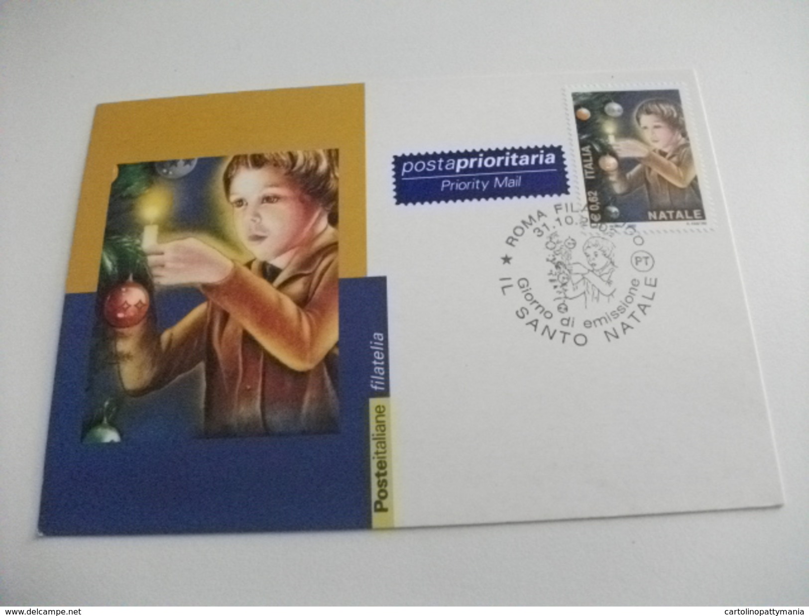 MAXIMUM CARTOLINA POSTALE FRANCOBOLLO ITALIA NATALE 2002 - Autres & Non Classés