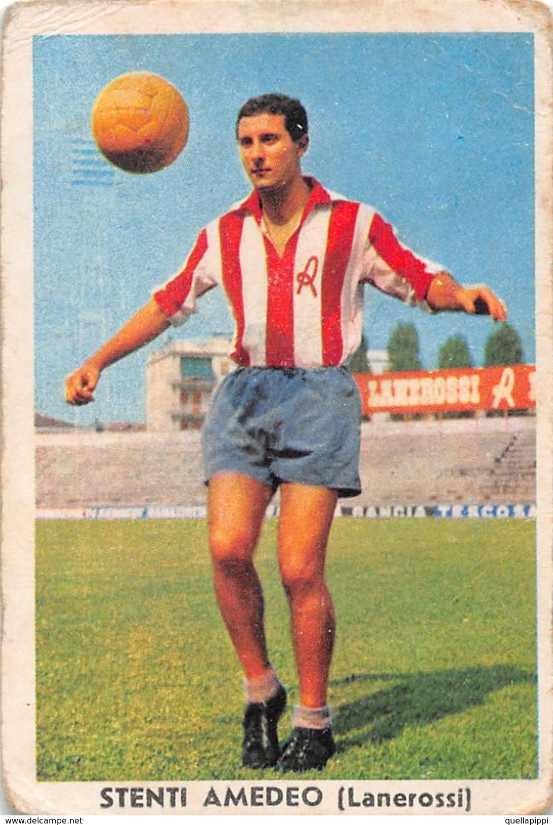 D6307 "STENTI AMEDEO - LANEROSSI"  FIGURINA ORIGINALE CARTONATA DELLA S.T.E.F. - TORINO 1960/1961 - Trading Cards