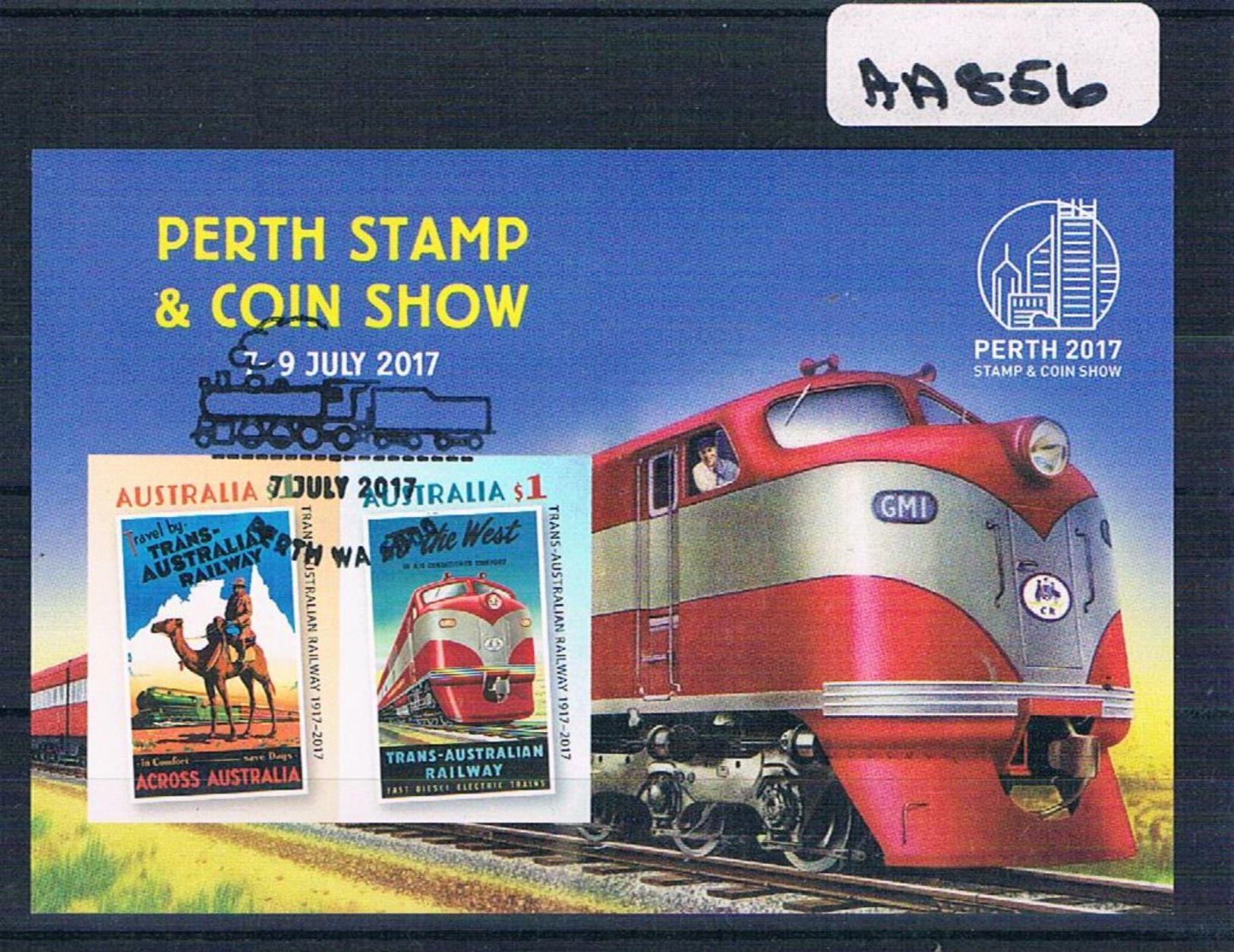 Australia 2017 Tran-railway Perth Show 2val Impf M/s Exib-first Day Postmark AA856 - Used Stamps