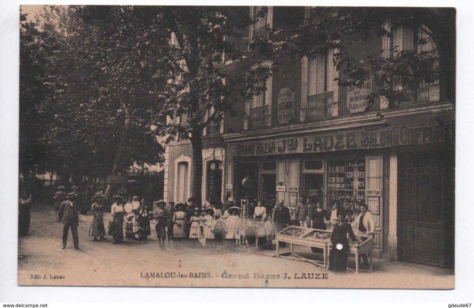 LAMALOU LES BAINS (34) - GRAND BAZAR J. LAUZE - Lamalou Les Bains