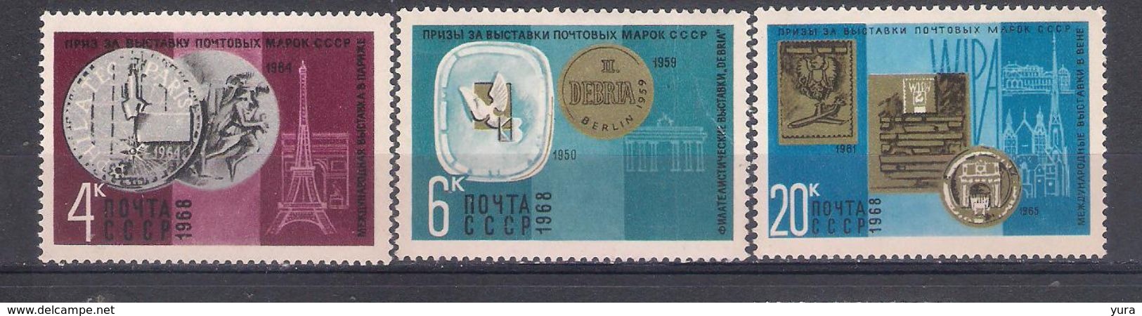 USSR 1968 Mi Nr 3559/60, 3564 MNH (a3p4) - Neufs