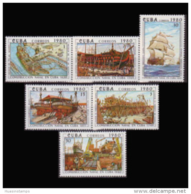 CUBA 1980 - Scott# 2346-51 Navy Ships Set Of 6 MNH - Other & Unclassified