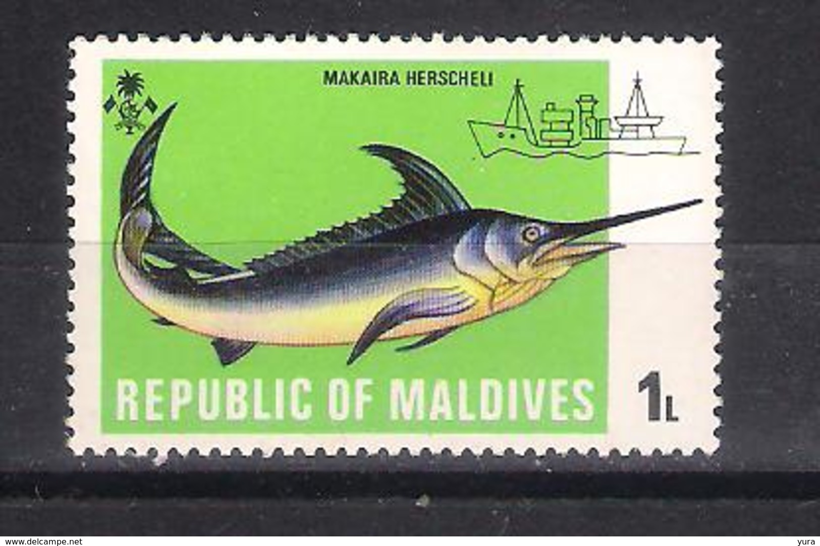 Maldives 1973 Sc Nr 436     MNH (a2p8) - Peces