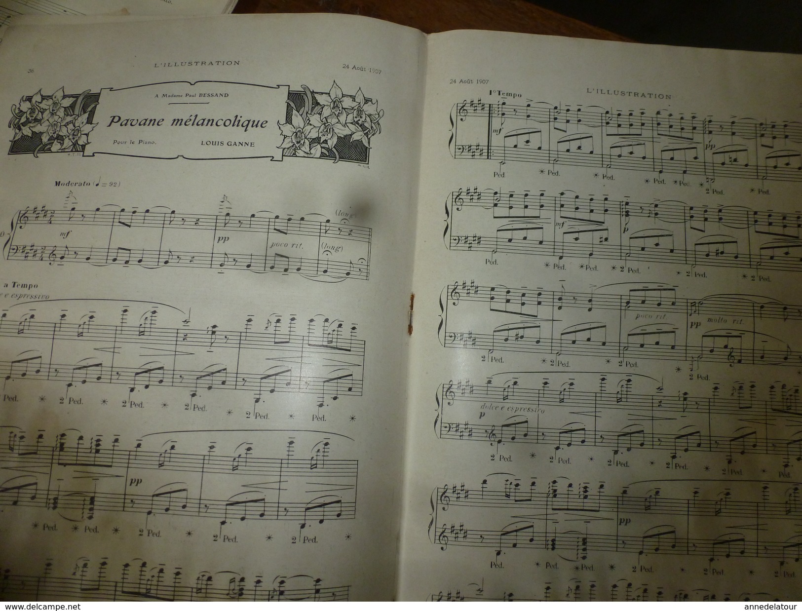 1907 Partition(s) Musicale(s) : IMMORTALITE ; PAVANE MELANCOLIQUE - Partitions Musicales Anciennes