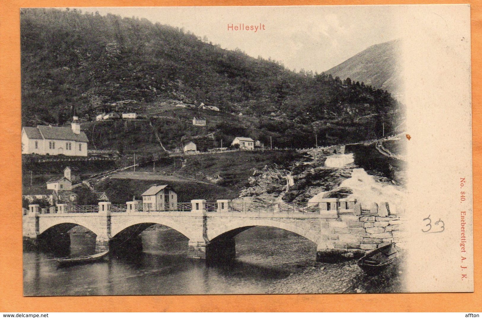 Hellesylt Sondmor Norway 1900 Postcard - Norway