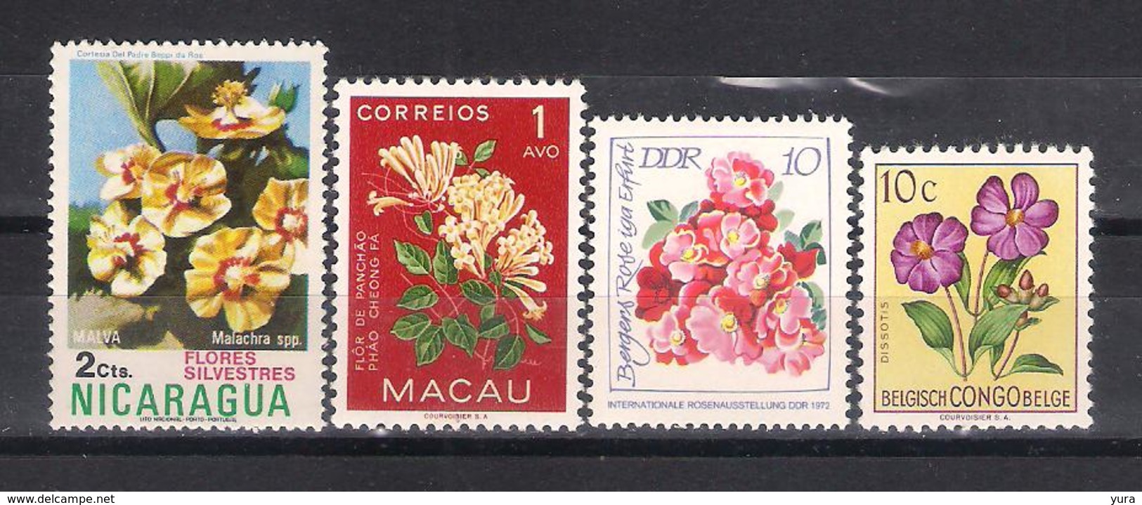 Flowers  Lot 42  4 Different    MNH - Other & Unclassified