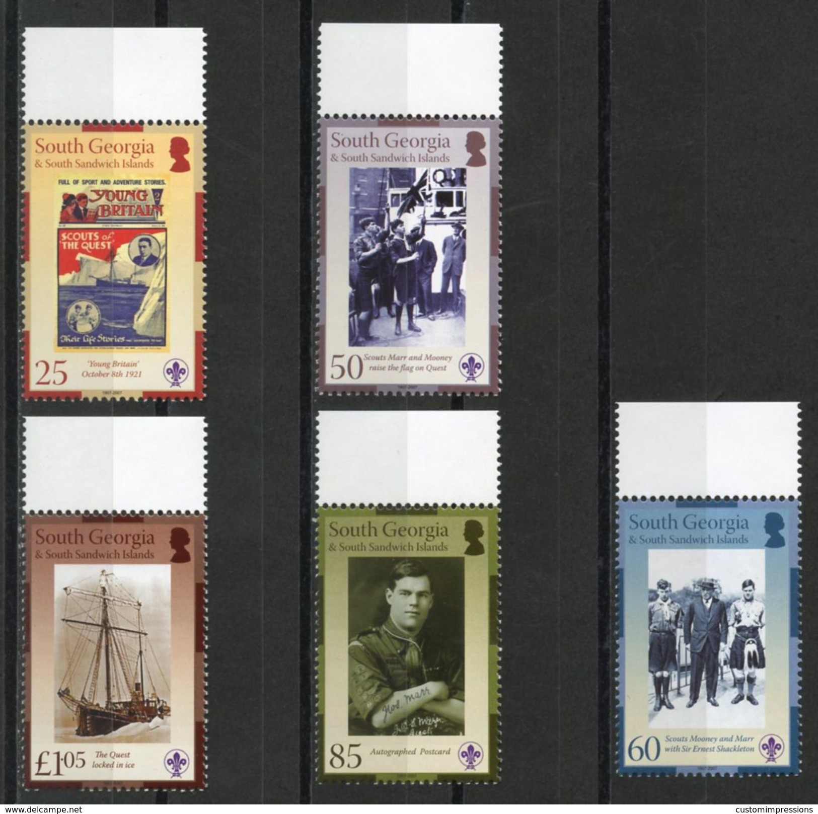 SOUTH GEORGIA & SANDWICH ISLANDS YOUNG BRITISH SCOUTS  S504 - Unused Stamps