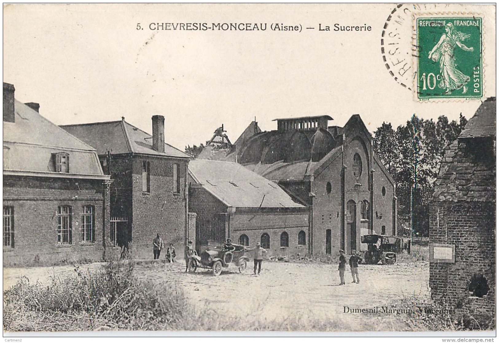 RARE CPA : CHEVRESIS-MONCEAU LA SUCRERIE USINE INDUSTRIE 02 AISNE - Autres & Non Classés