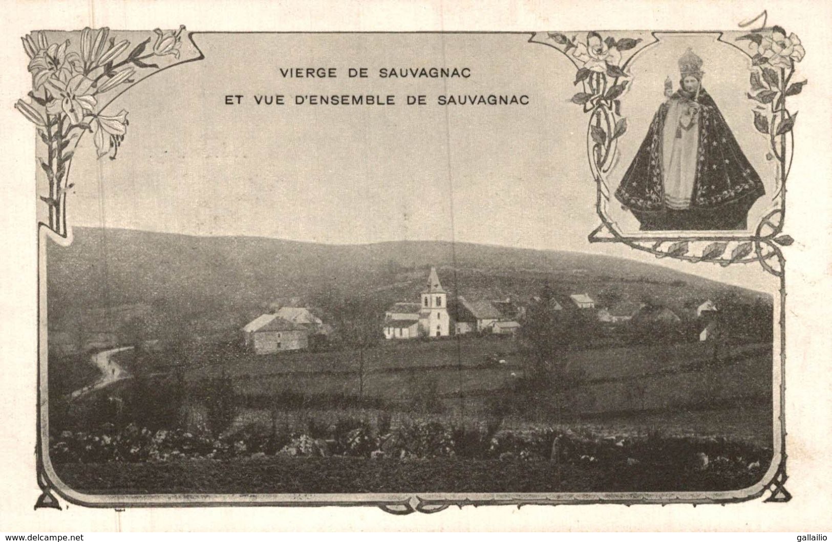 VIERGE DE SAUVAGNAC ET VUE D'ENSEMBLE DE SAUVAGNAC - Autres & Non Classés