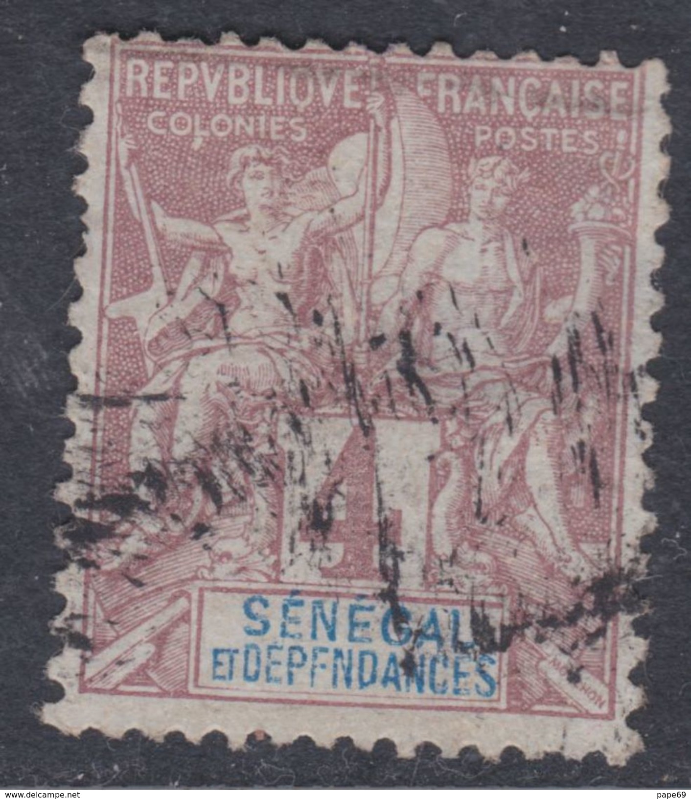 Sénégambie Et Niger N° 3 O Type Groupe 4 C. Lilas-brun Sur Gris, Oblitération Moyenne Sinon TB - Used Stamps