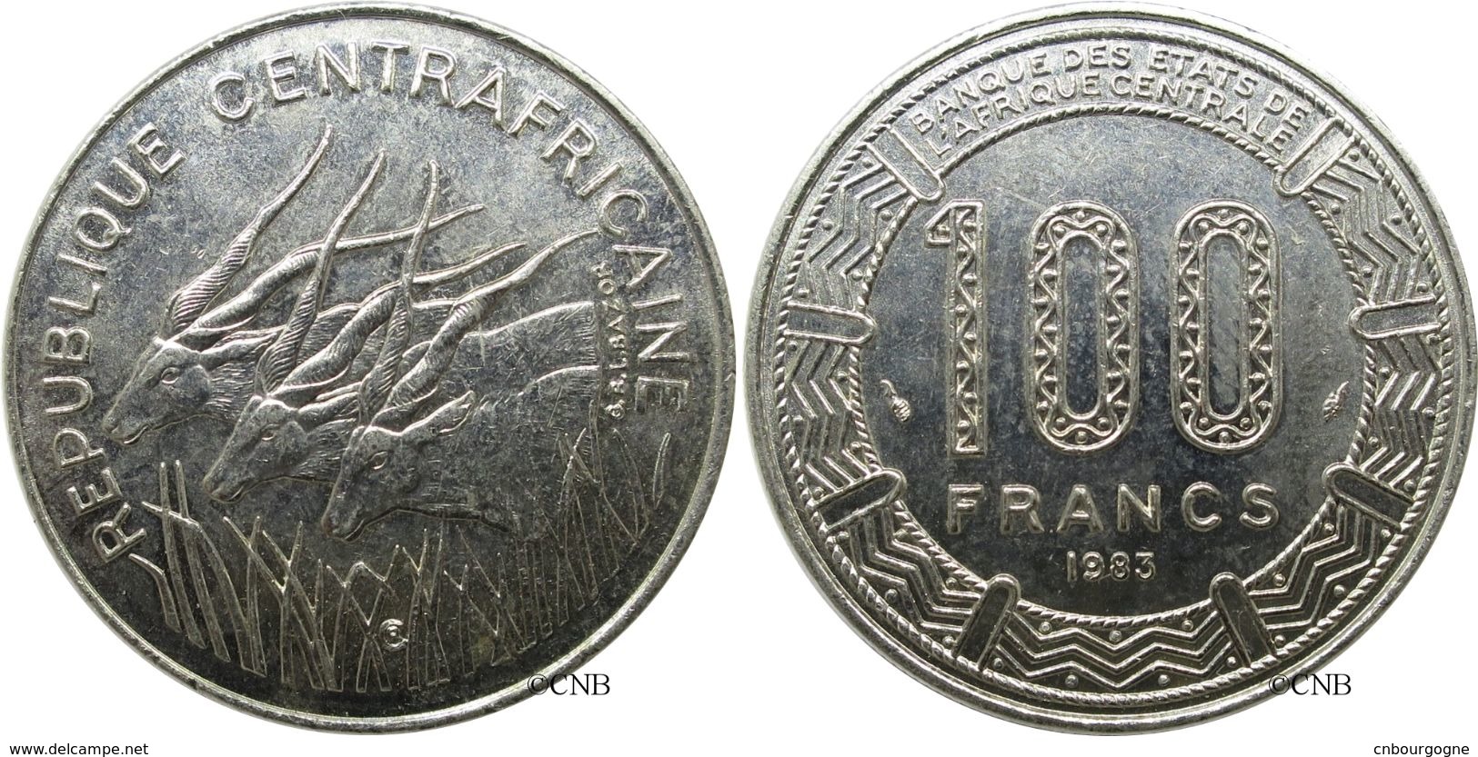 République Centrafricaine - 100 Francs 1983 - SUP - Mon1408 - Centrafricaine (République)