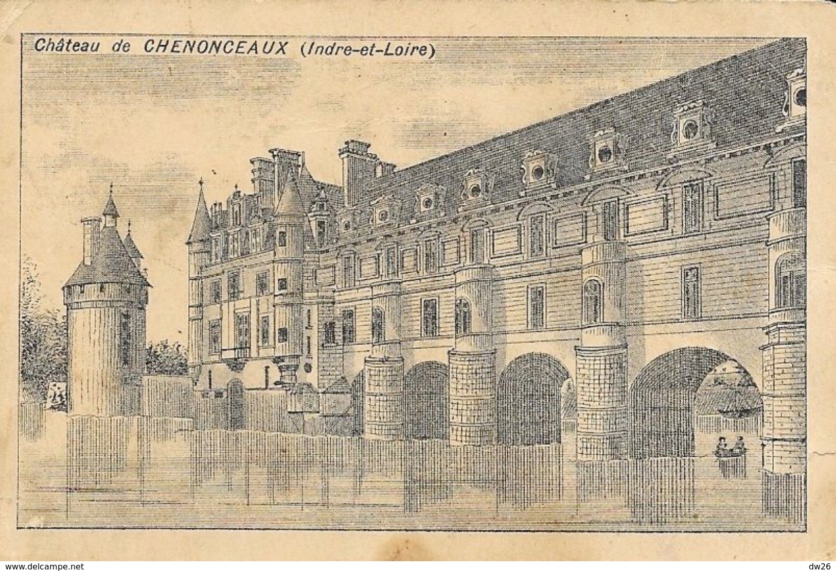 Gravure: Chocolat De L'Hermitage De Stérimberg, Tain (Drôme) - Château De Chenonceaux - Autres & Non Classés