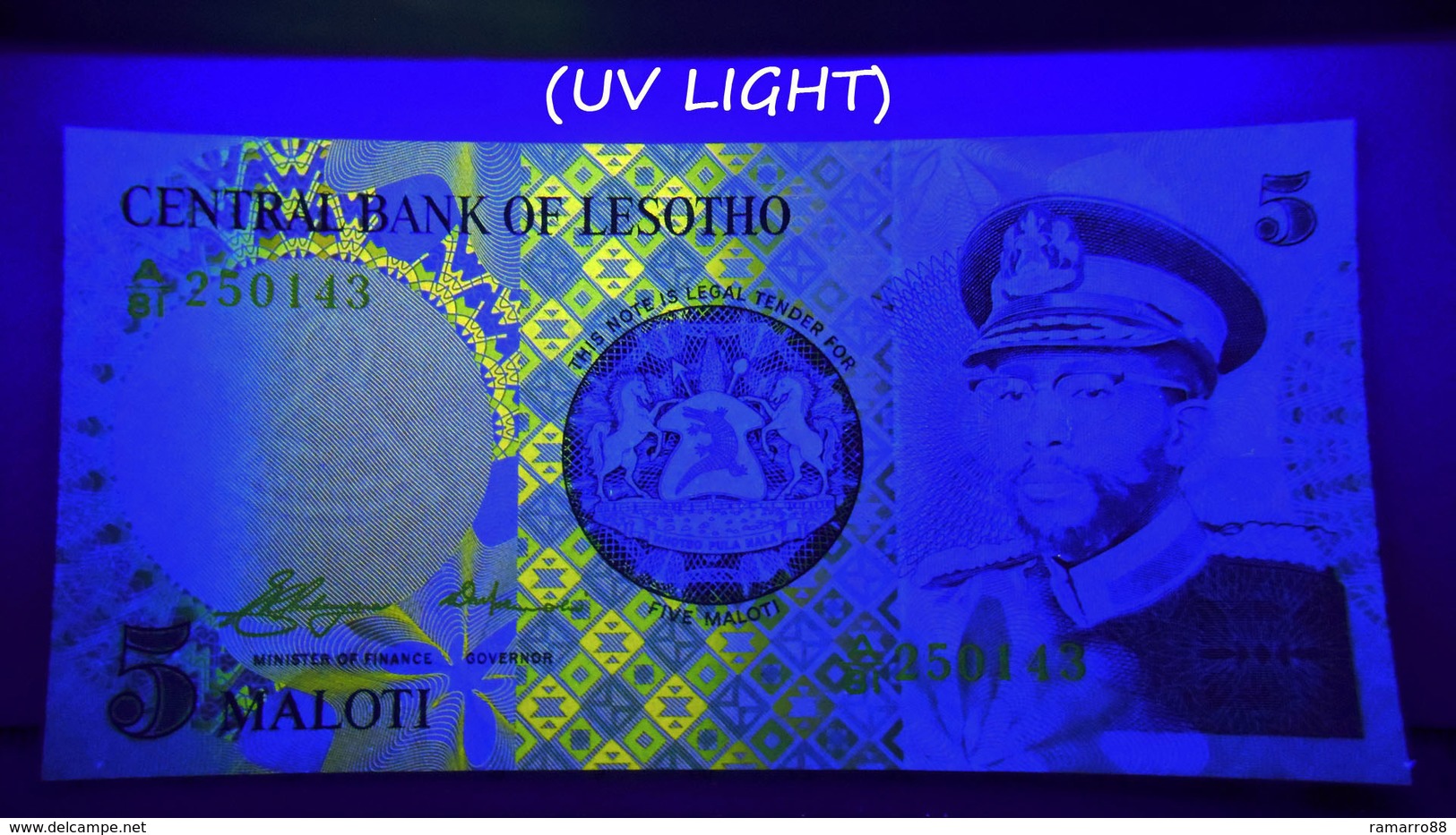 Lesotho 5 Maloti 1981 Pick 5 King Moshoeshoe II - Prefix A - Unc - Lesoto