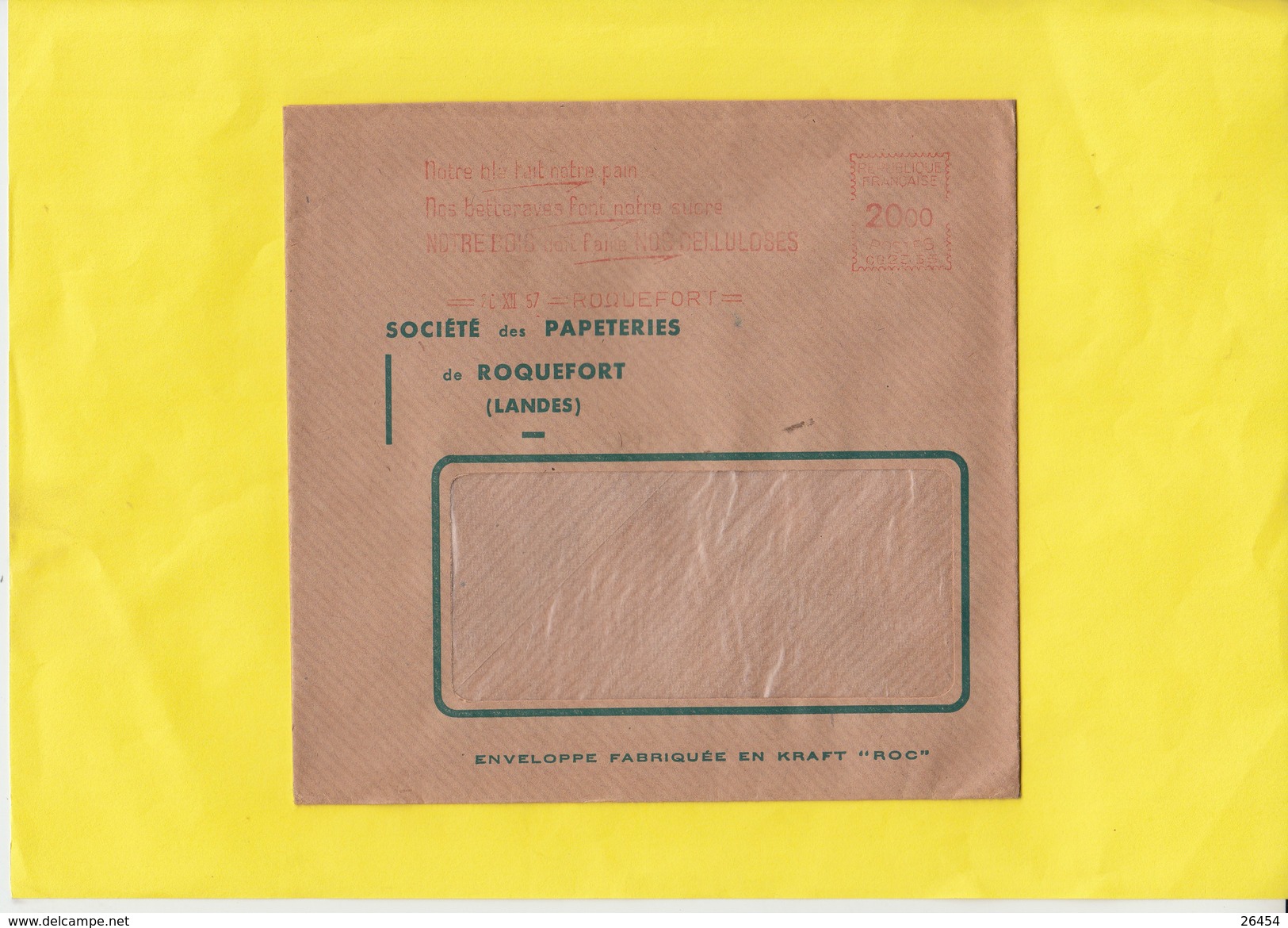 20   EMA   sur lettre  de FRANCE sauf  PARIS     annees 1956  1957 et 1958