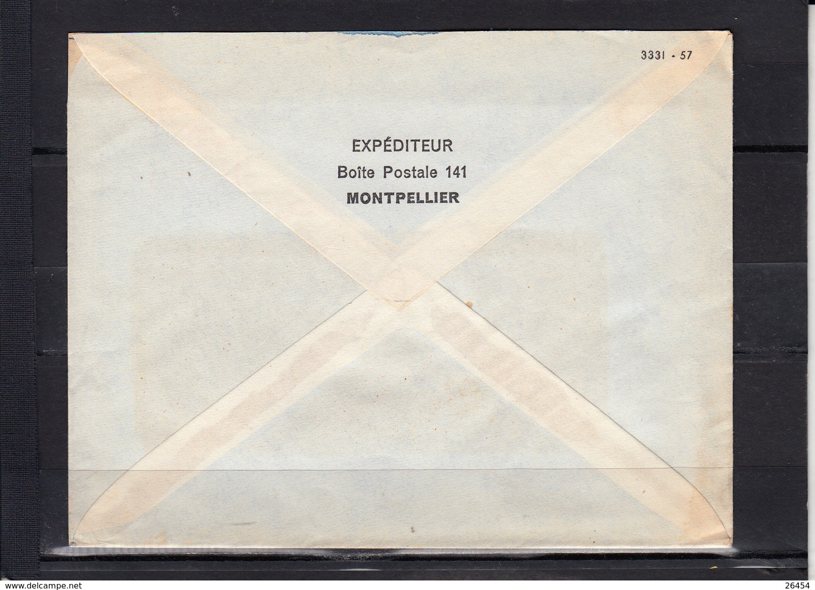 20   EMA   sur lettre  de FRANCE sauf  PARIS     annees 1956  1957 et 1958