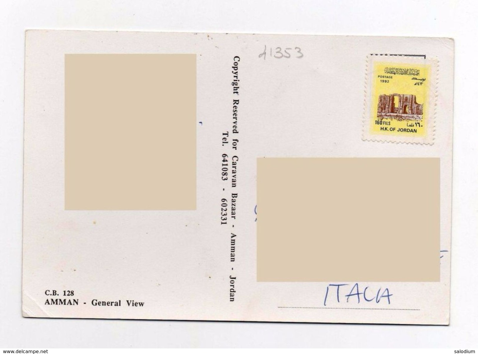 H.K. Of JORDAN - GIORDANIA - AMMAN - Storia Postale - Giordania