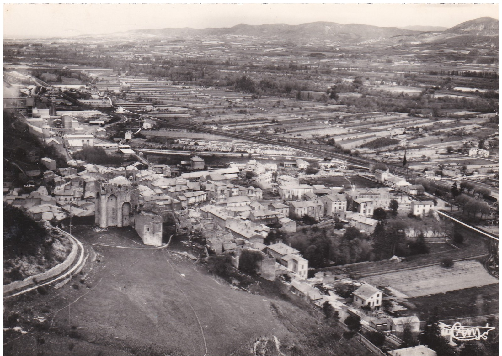 E13 - 07 - Cruas - Ardèche - Vue Panoramique Aérienne Et La Vallée Du Rhône - Carte Photo - N° 22538 A - Autres & Non Classés