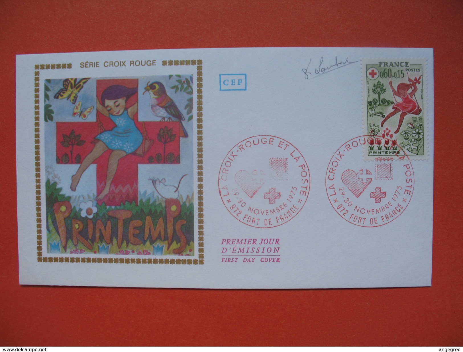 Autographe  Sur  FDC  First Day Cover  Premier Jour     A VOIR   1975 - Autres & Non Classés