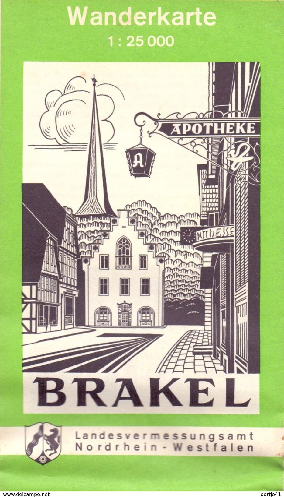 Wanderkarte Kaart Brakel - Nordrhein - Westfalen 1969 - 1970 - Cartes Routières