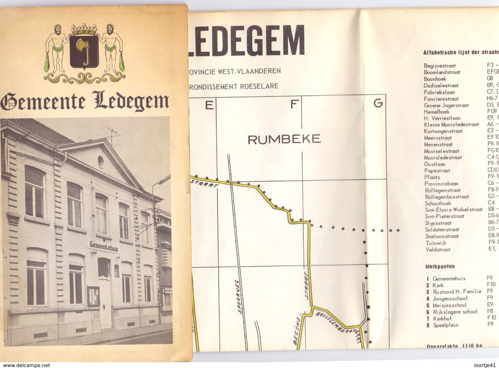 Kaart Gemeente Ledegem - Roadmaps
