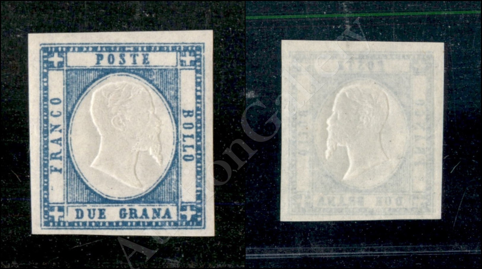 1861 - 2 Grana Azzurro Chiaro (20) Gomma Integra - Molto Bello (450) - Andere & Zonder Classificatie
