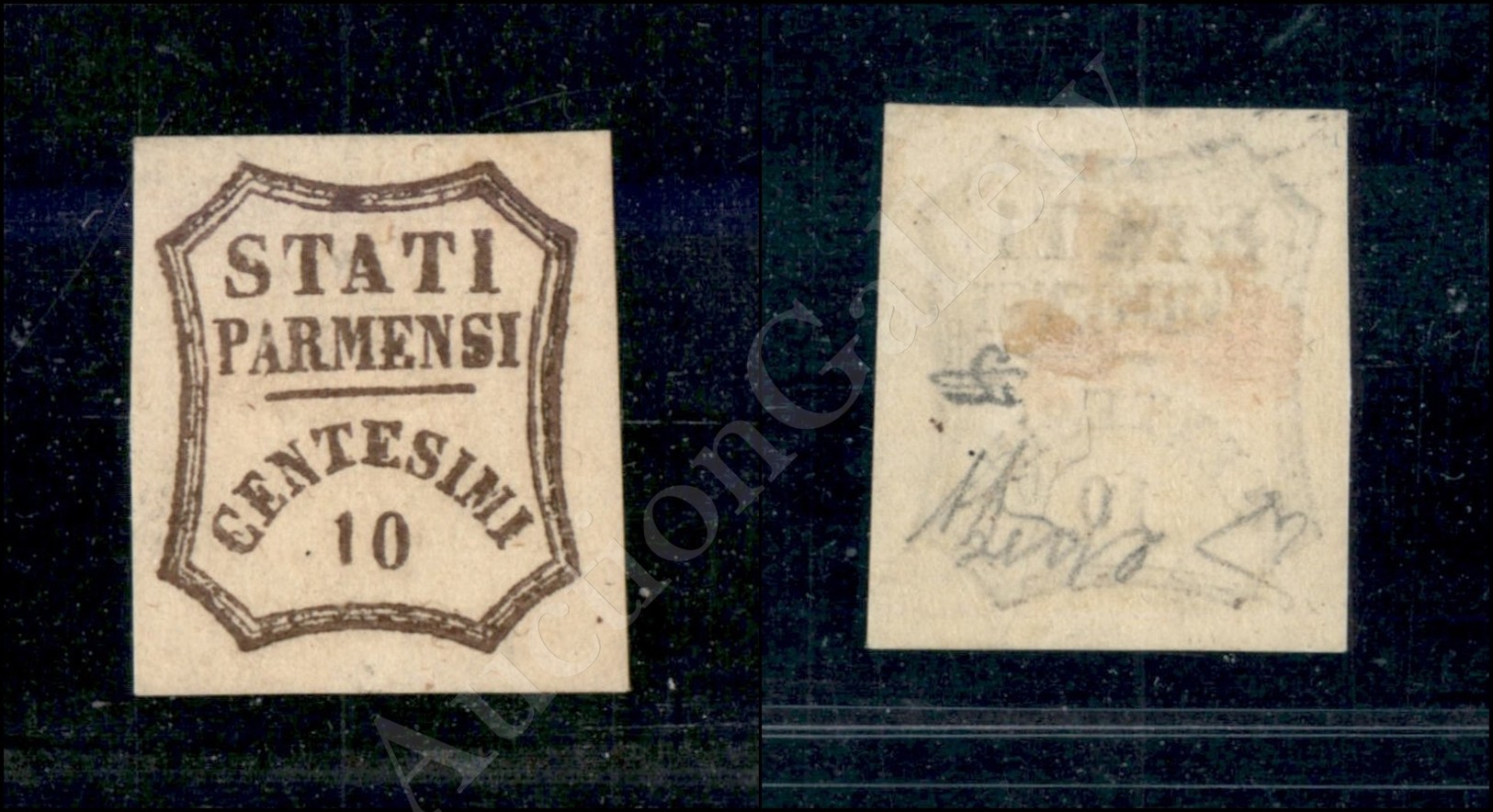 1859 - Governo Provvisorio - 10 Cent Bruno (14) - Molto Bello - Diena (2.000) - Sonstige & Ohne Zuordnung