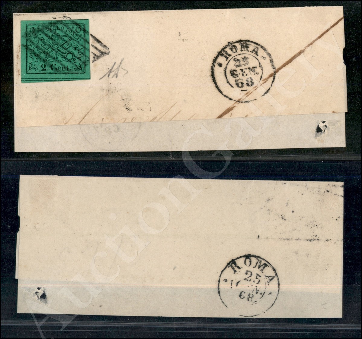 2 Cent Verde (13) Su Testatina Di Lettera Per Città - Roma 25.1.68 - Molto Bella - Diena (725+) - Autres & Non Classés