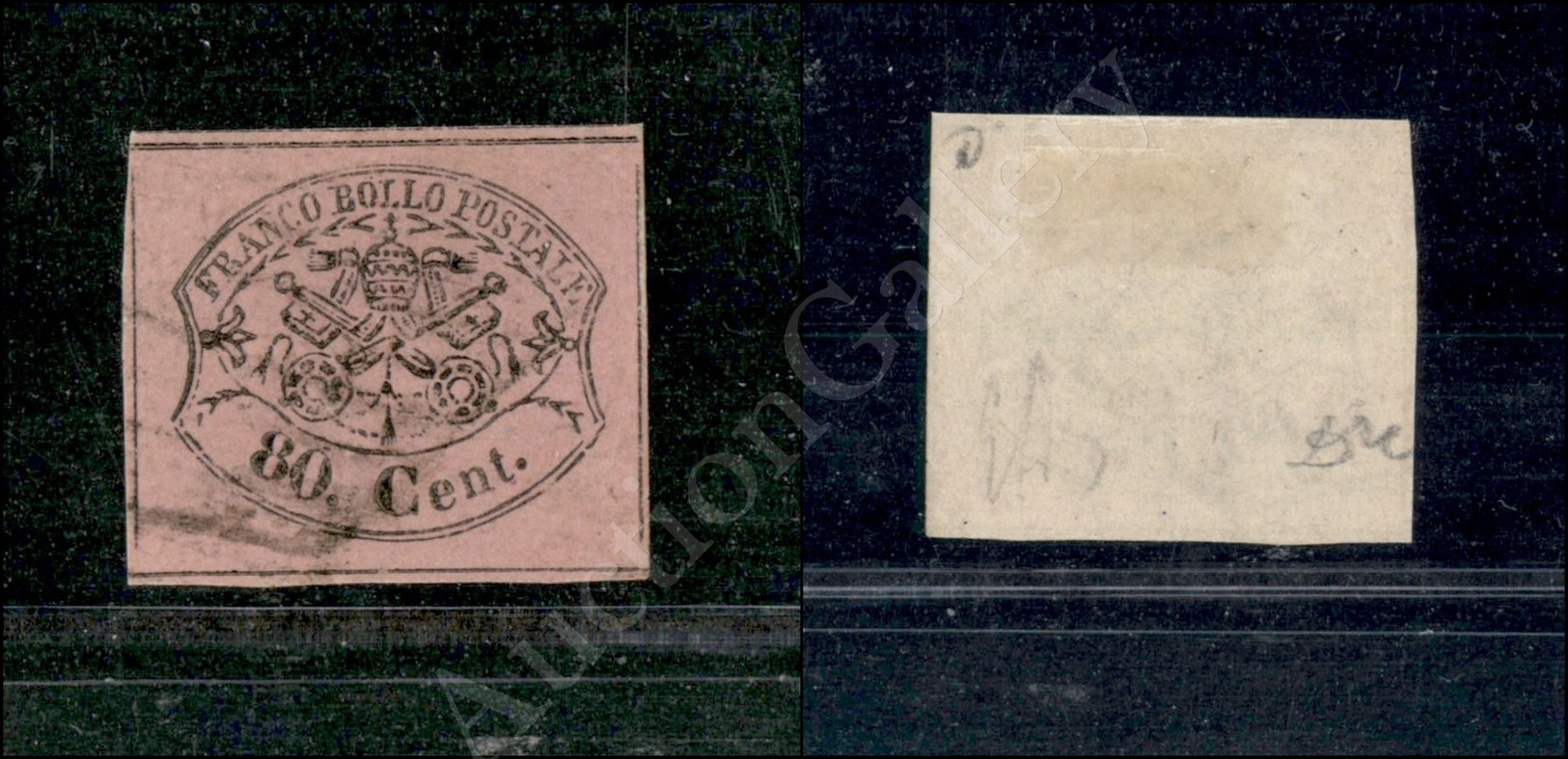 1867 - 80 Cent Rosa Lilla (20) - Annullo Leggero - Molto Bello (850) - Autres & Non Classés