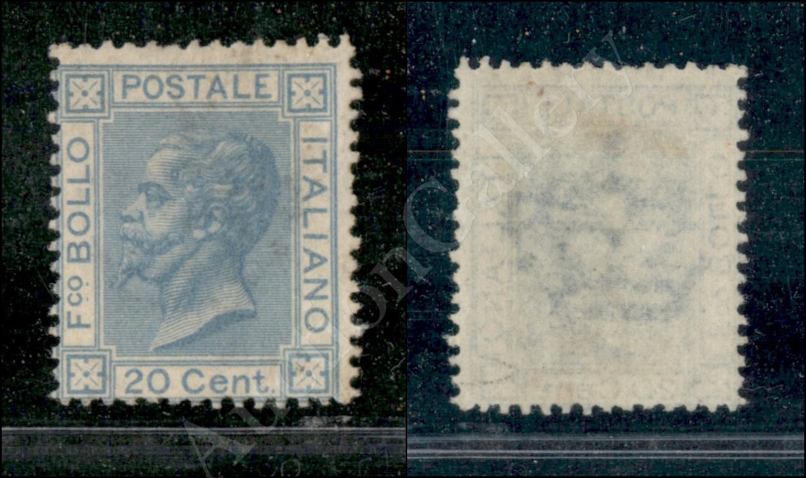 1867 - 20 Cent Celeste Chiaro De La Rue (L20) - Nuovo Con Gomma (1.250) - Autres & Non Classés