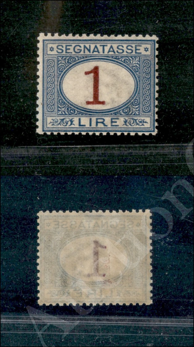 1890 - 1 Lira Segnatasse (27) - Gomma Integra - Ottimamente Centrato (650) - Autres & Non Classés