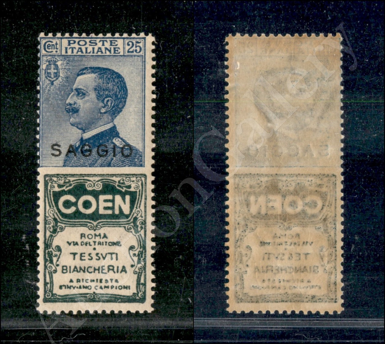 1924 - Saggio - 25 Cent Coen (5 - Pubblicitari) - Gomma Integra - Autres & Non Classés
