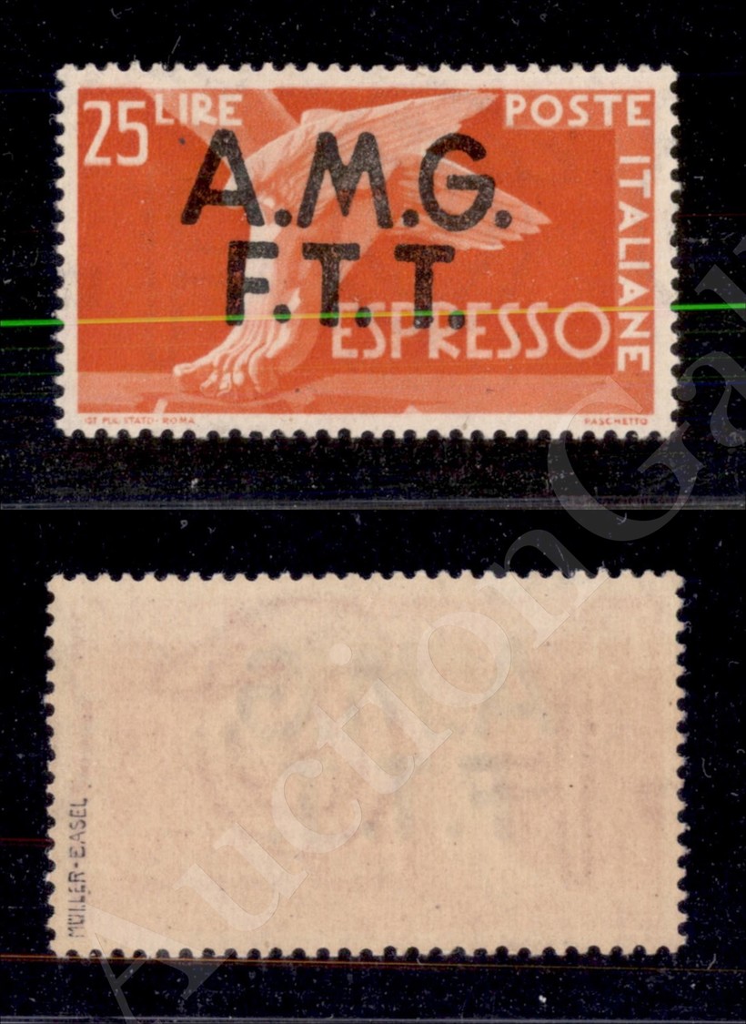 1947/1948 - 25 Lire Democratica (2 - Espressi) Con Filigrana Lettere T Al Centro (16/10) - Molto Bello - Autres & Non Classés