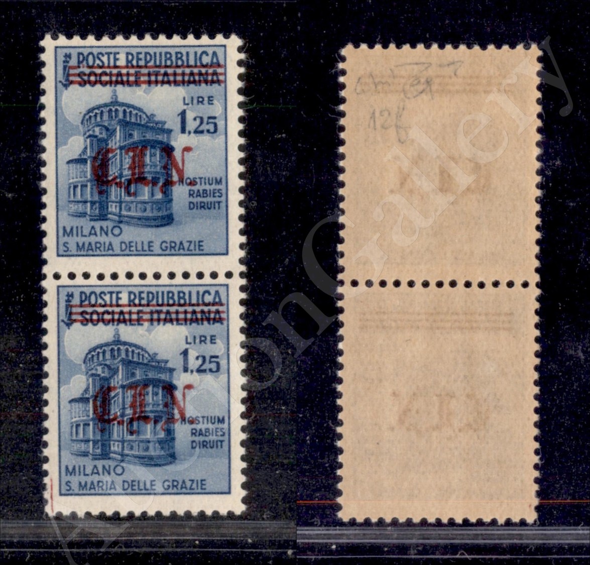 1945 - Coppia 1,25 Lire (CEI 29) Con Sbarra Spezzata (Errani 12f+12) - Gomma Integra - Raybaudi - Autres & Non Classés