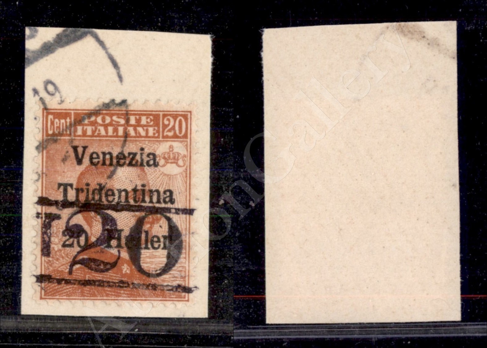 1918 - 20 Su 20 Heller Su 20 Cent (13) Su Piccolo Frammento (350) - Autres & Non Classés