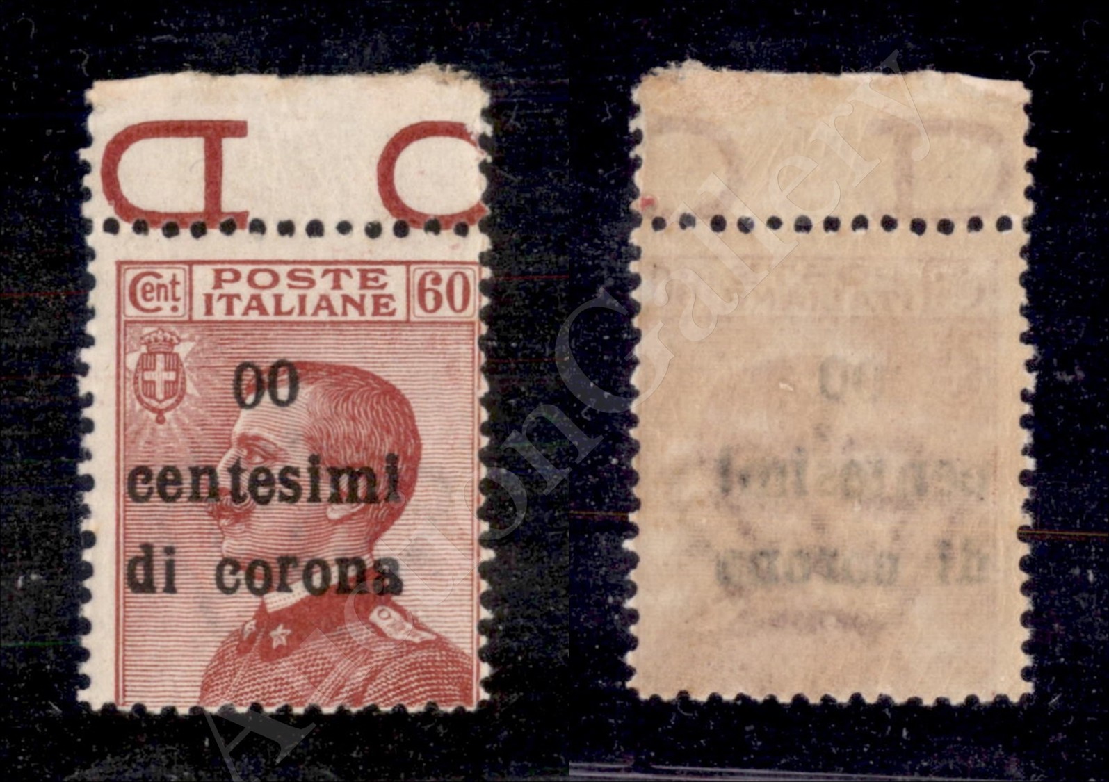 1919 - 60 Cent Su 60 (10l) Con Cifre 00 - Bordo Foglio - Gomma Integra (600) - Sonstige & Ohne Zuordnung