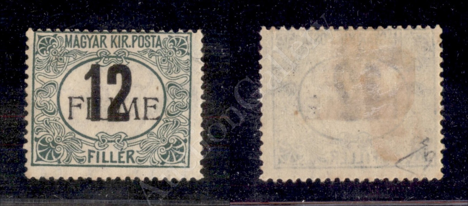 1914 - 12 Filler Segnatasse (2A) Con Filigrana C - Nuovo Con Gomma - Diena + Cert. AG (1.100) - Autres & Non Classés