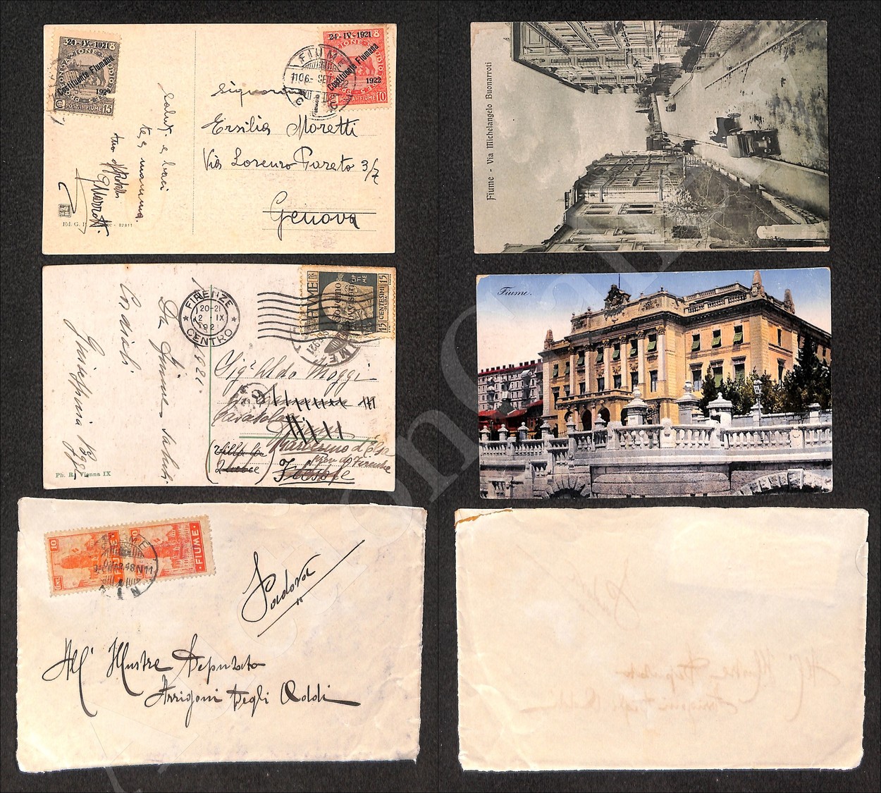 1918/1922 - Due Cartoline E Una Busta Con Affrancature Del Periodo - Da Esaminare - Autres & Non Classés