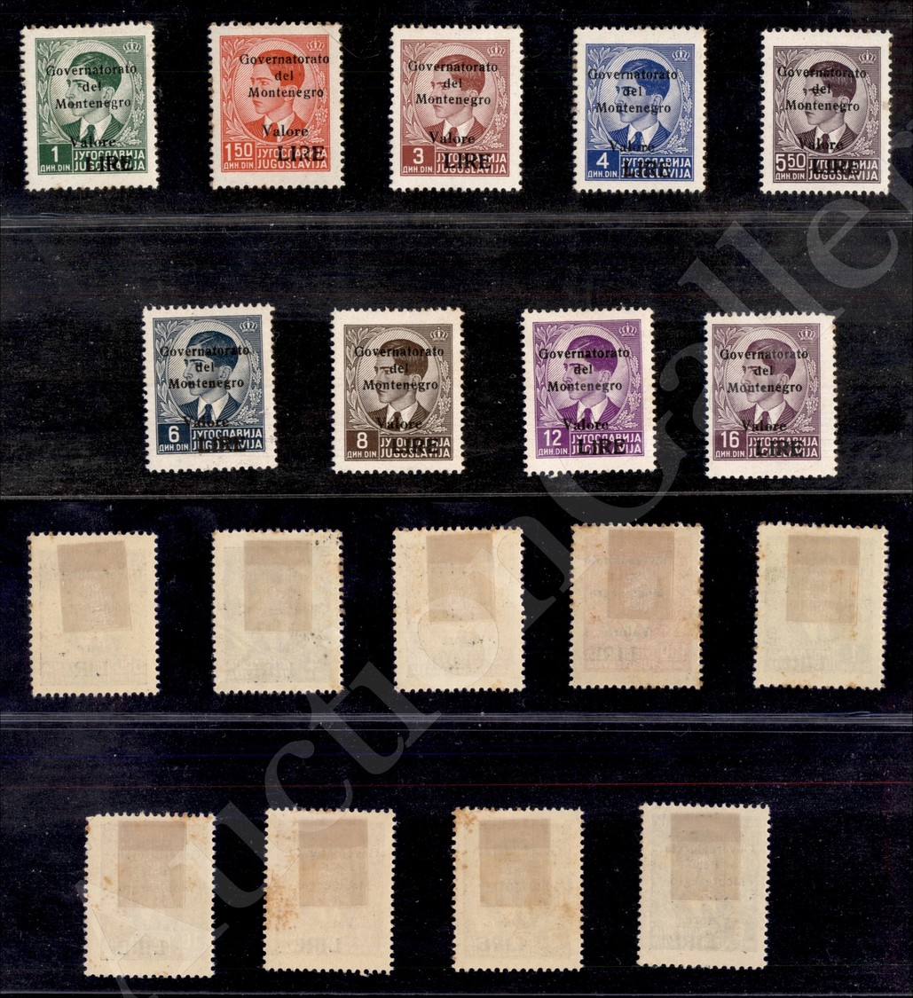 1942 - Soprastampati (40/48) - Serie Completa Dei 9 Valori - Qualche Piccolo Punto Giallo - Autres & Non Classés