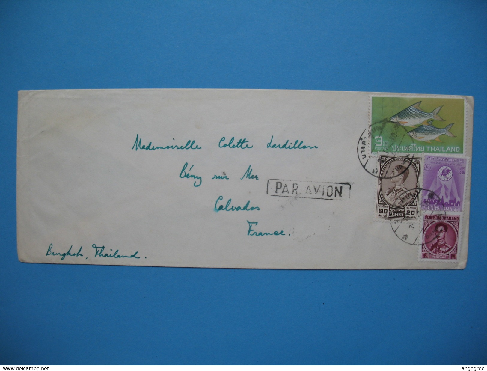 Lettre De Thailand  , Pour La France Calvados  14 - Tailandia