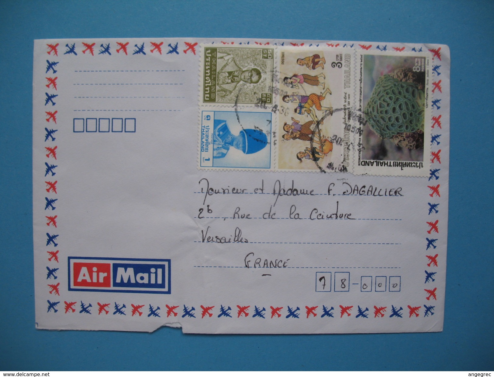 Lettre De Thailand  , Pour La France  Versailles - Thailand