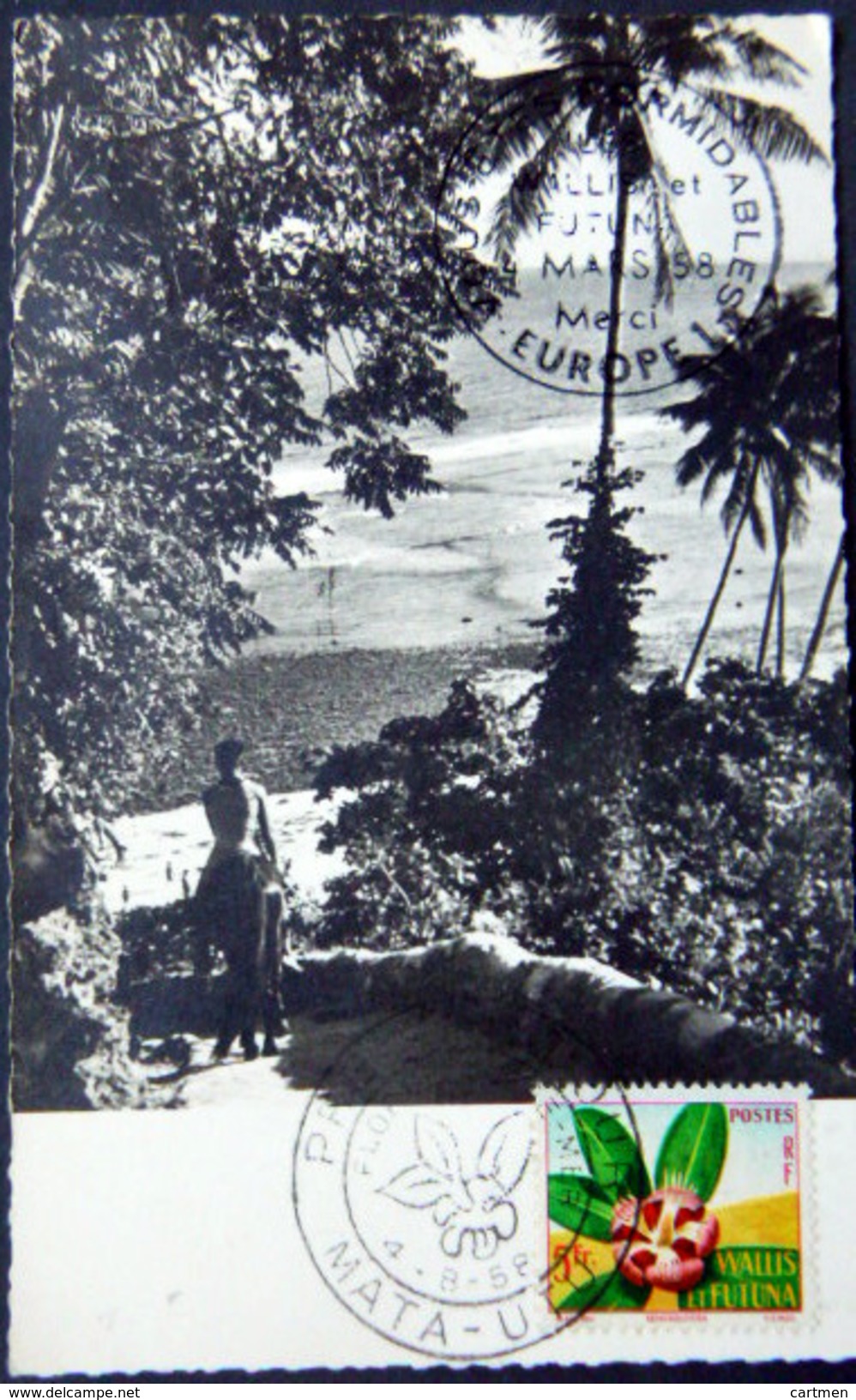 POLYNESIE DOM TOM  WALLIS ET FUTUNA  CARTE PREMIER JOUR VOIR LE DOS 2 SCAN - Wallis Und Futuna