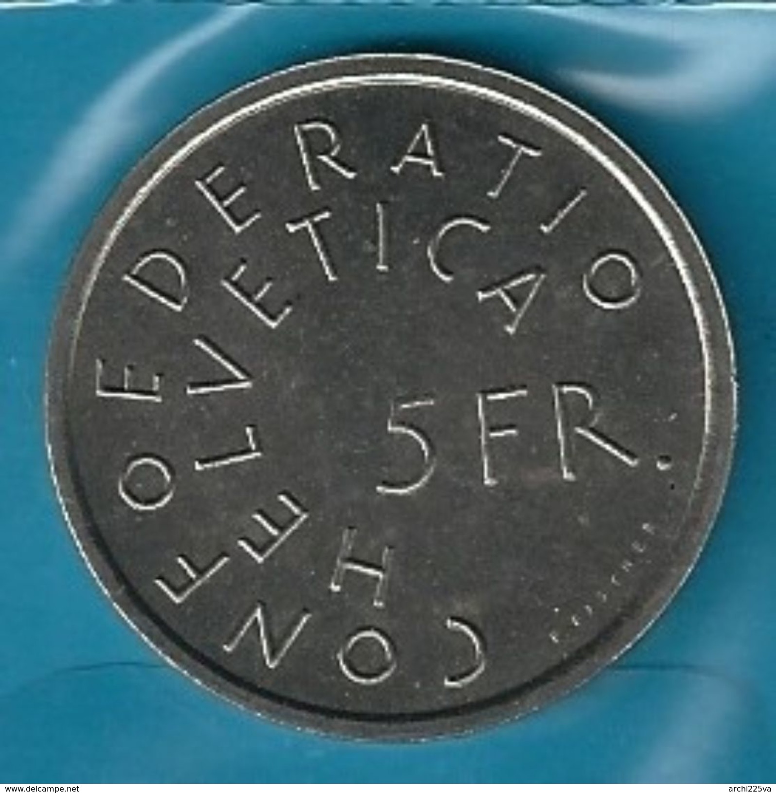 SVIZZERA 1975 - HEREDIO NOSTRO FUTURUM - 5 FR / CHF - SPL / FDC  - Confezione In Bustina - Altri & Non Classificati